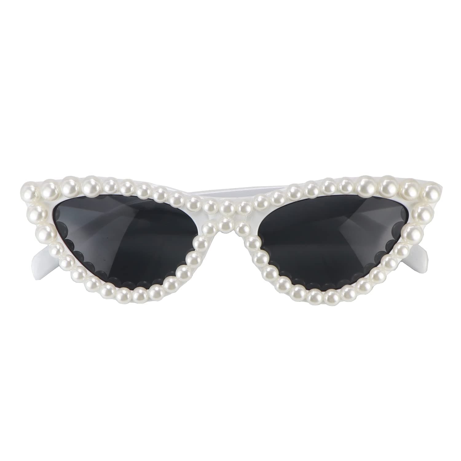 Pearl Cat Eye Sunglasses Womens Cute Fashion Trendy Eyewear