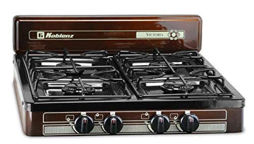 Koblenz PFK-400 Victoria 4-Burner Gas Stove, Bronze, 18" x 24"
