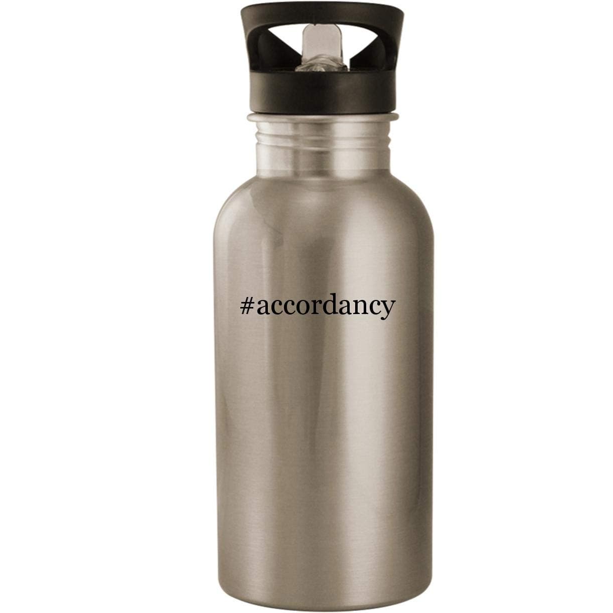 #accordancy - Stainless Steel 20oz Road Ready Water Bottle, Silver
