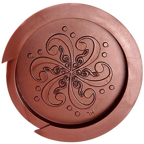 Soundhole Cover, YINGXIANG Guitar Mute Feedback Buster for Acoustic Guitar Accessories - 4 inch Flower Brown