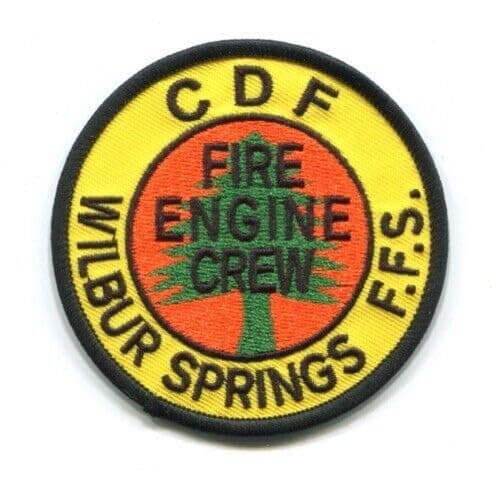 California Dept of Forestry CDF Wilbur Springs Fire Engine Crew Patch California