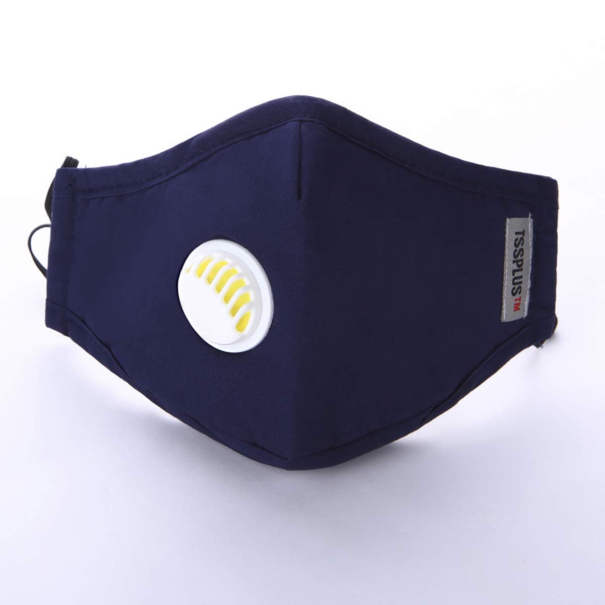 TSSPLUS PM2.5 Anti Air Pollution Reusable Washable Face Mask Respirator 2 Filters (Deep blue)