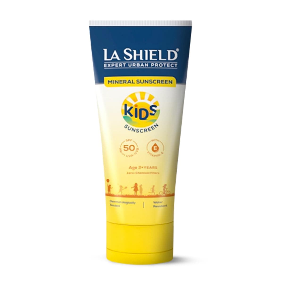 La Shield Kids Sunscreen Gel SPF 50 PA+++ | 100% Mineral Sunscreen | For kids above 2 years age |Enriched with Vitamin E and Hyaluronic Acid | Suitable for Sensitive skin | 4 hour water resistant | F
