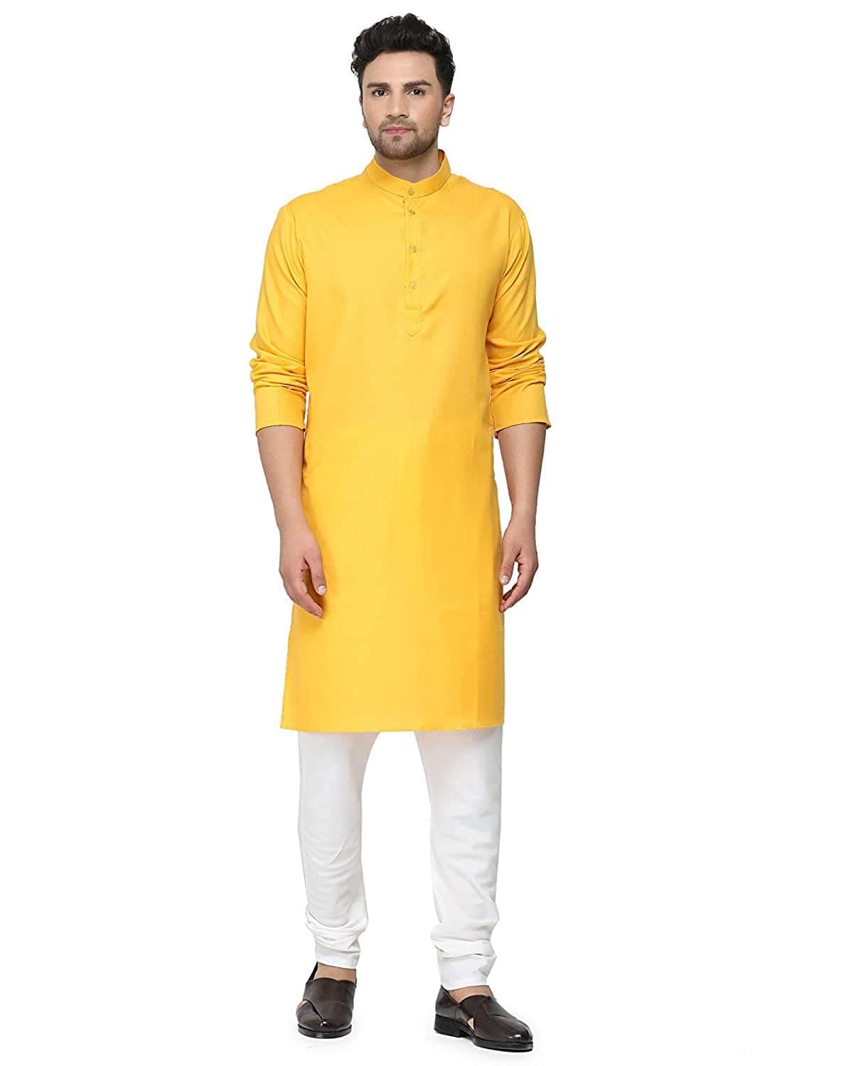 Gauri Laxmi Enterprise Men Cotton Blend Straight Kurta