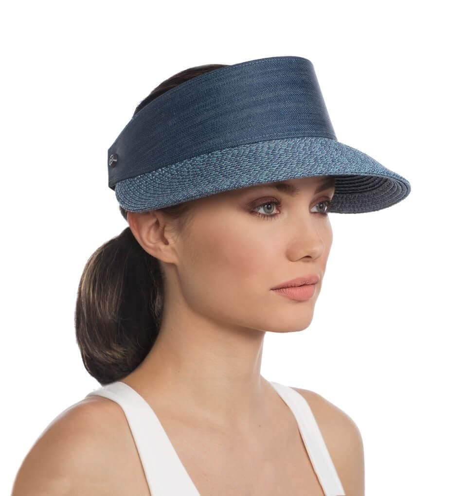 Eric Javits Women's Headwear Hat Champ One Size Denim