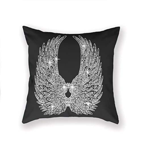 VintageSh0p Customized Patterns Bling Cross Fun Sequins Pillow Case Throw Pillow Cover Customized Pillowcase Decorative Pillow Case Pillow Covers Cotton,18X18Inches