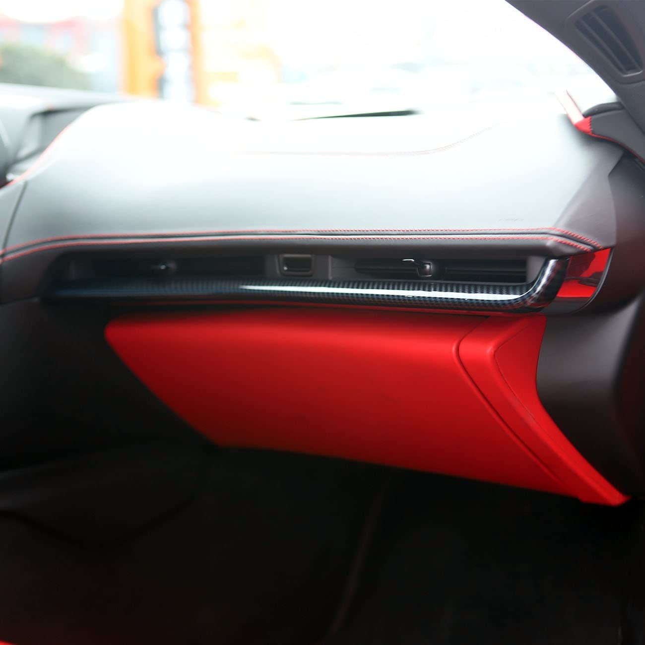 crosselec Carbon Fiber Interior Control Dashboard Cover Trims for Chevrolet Corvette C8 2020-2022 Decoration Accessories