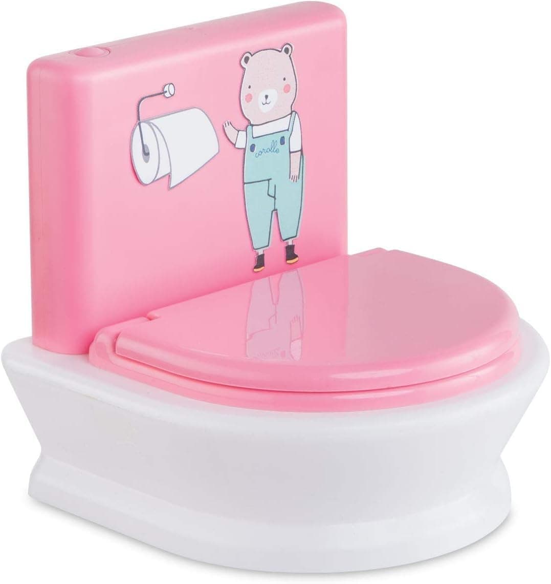 Corolle - Interactive Toilet - Baby Doll Potty with 2 Sounds For Realistic Pretend Play - Fits 14" Dolls - Batteries Included
