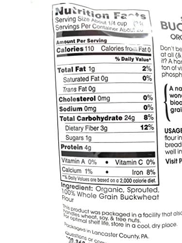 Pure Living Liv Organic Sprouted Buckwheat Flour - 24 oz