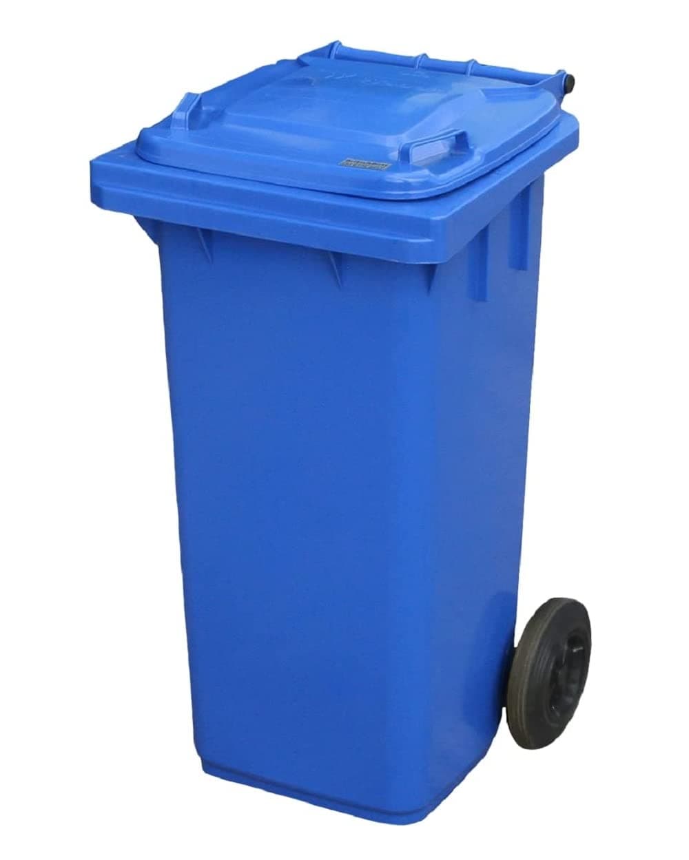 Blue 120 ltr Wheelie Bin - Half Size Household Wheelie Bin (For Many Councils) - Tough & Durable - For All Your Outdoor Rubbish & Recycling - EN840 Certified & Tested
