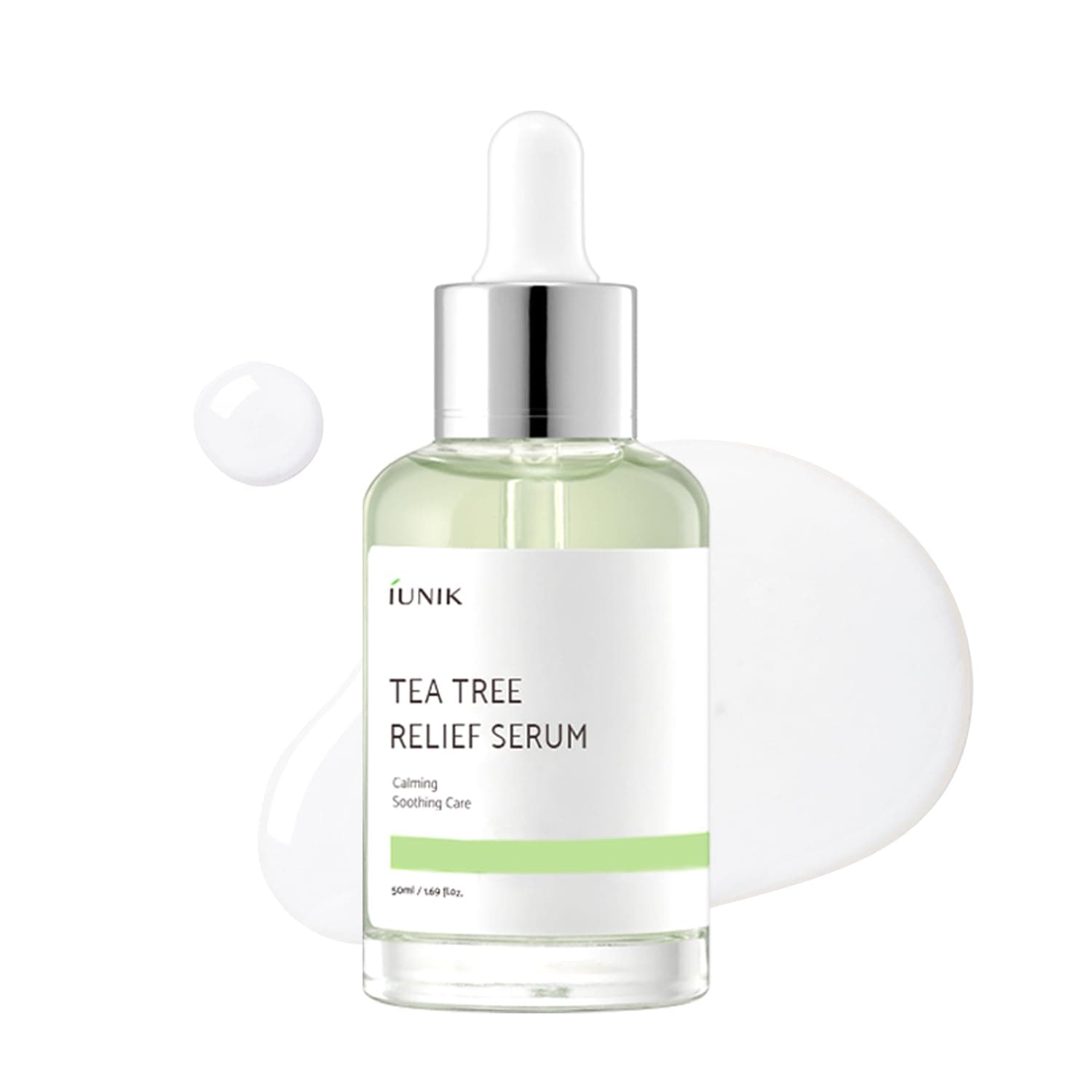 Tea Tree Relief Serum – Tea Tree & Centella Asiatica Lightweight Vegan Ampoule for Soothing, Calming & Oil Balance, Korean Skincare for Acne-Prone Skin, 50ml / 1.69 fl oz