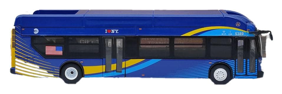Iconic Replicas MTA NYC Transit New Flyer Excelsior Bus 1/87 Scale- HO Scale New! Limited Edition! Q10 JFK Airport Rare!
