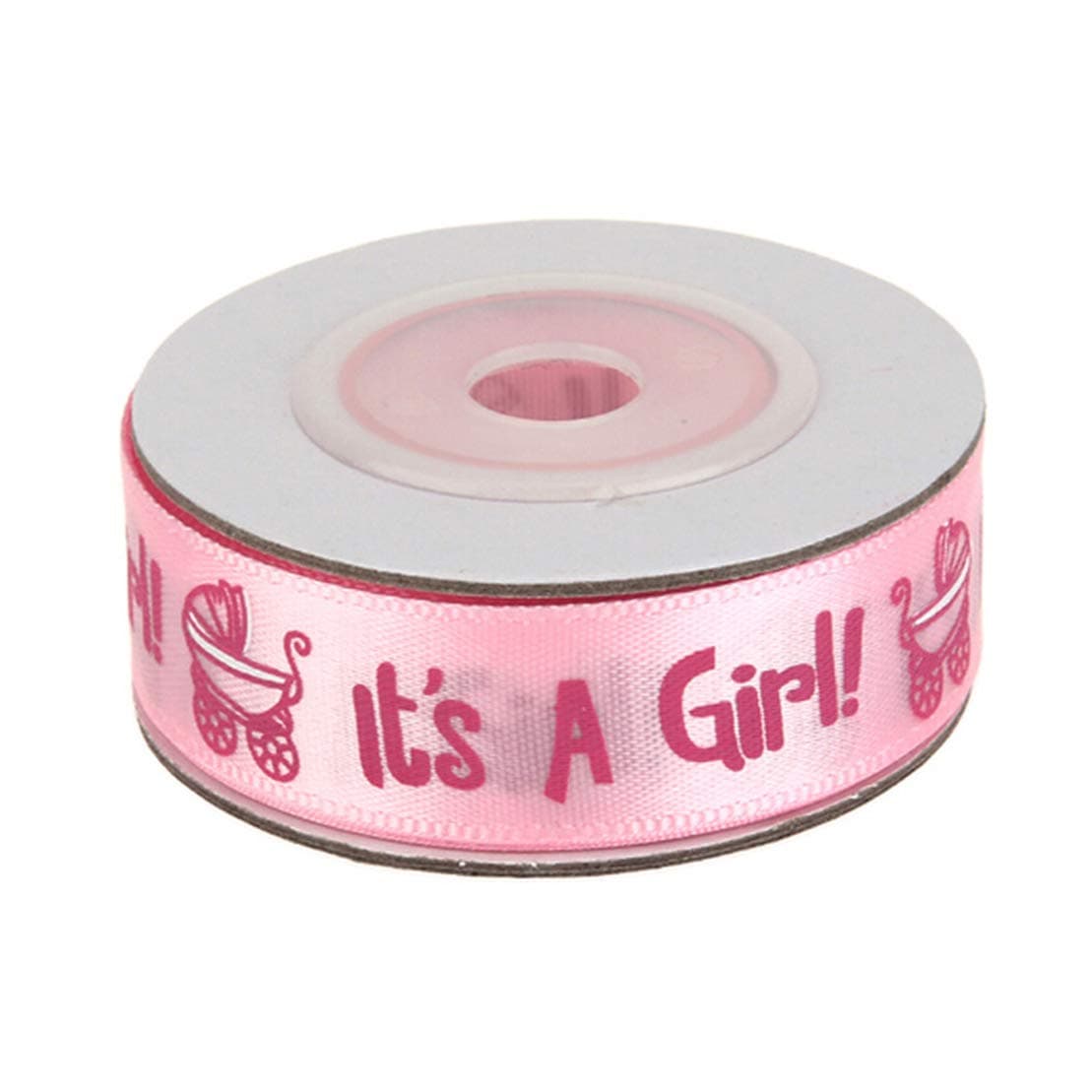 Kissherely 1.5CM It's a Boy Girl Baby Shower Ribbon DIY Handmade Gift Belt Kids Birthday Party Supplies Baby Shower Decoration (Girl)