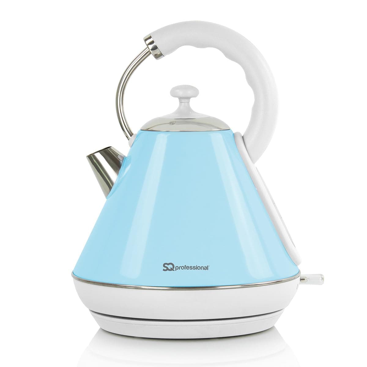 SQ ProfessionalDainty Legacy Stainless Steel Cordless Electric Kettle Portable kettle with Heat Resistant Handle Auto Shut-Off & Fast Boil LED Light Indicator 1.8L | 2200W (Skyline)
