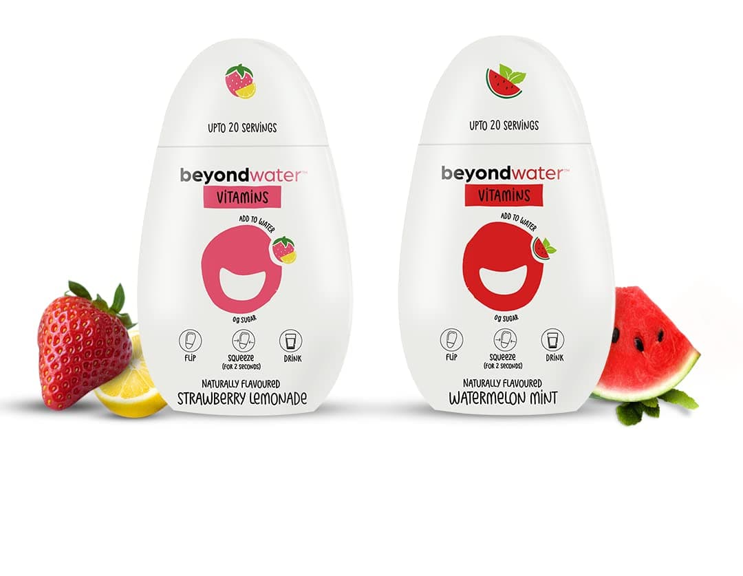 Tropical Blast - Diy Vitamin Water - 2 X 20 Servings - (Strawberry Lemonade + Watermelon Mint) | Water Enhancer Instant Fruit Drink Mix, 10+ Vitamins & Minerals, Flavoured Water