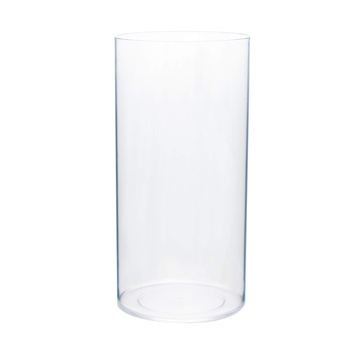 Royal Imports Vase Acrylic Cylinder - Home or Wedding Decor Centerpiece - Unbreakable Plastic 5" x 10" Tall Round - Clear
