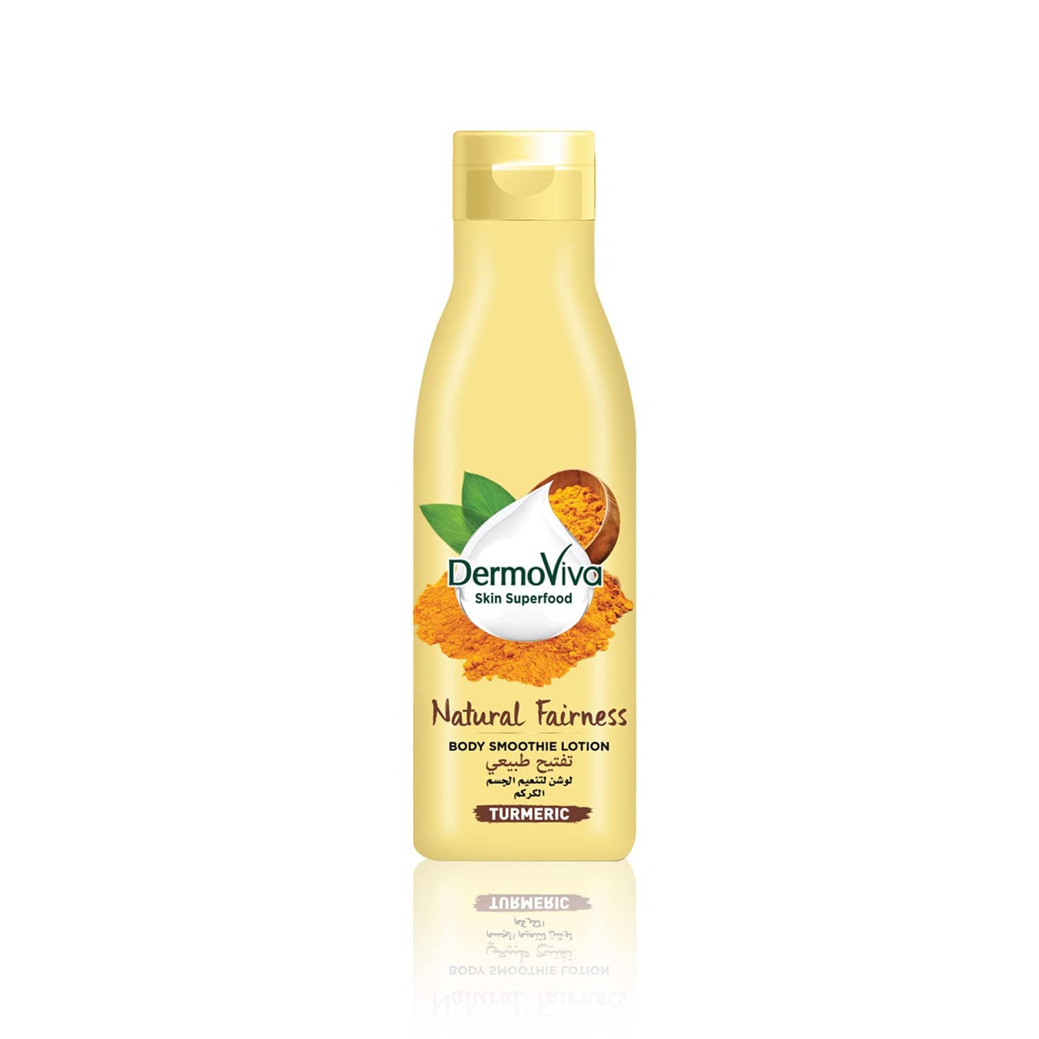 DermoViva Natural Fairness Body Smoothie Lotion 400ml | Enriched With Turmeric Superfood | For Non-Greasy, Bright & Healthy Skin | Dermatologically Tested