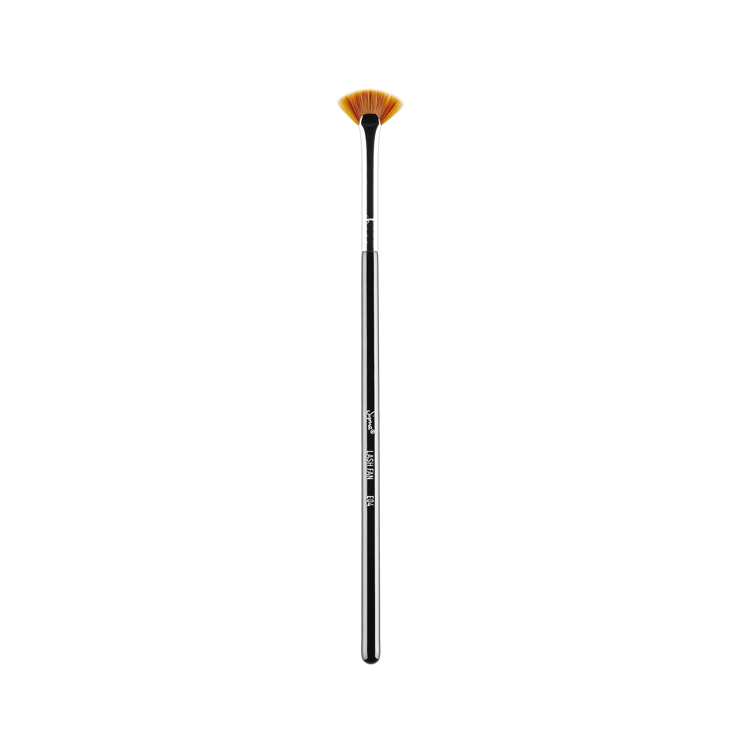 Sigma Beauty E04 Lash Fan Brush – Fan Makeup Brush w/ Super Soft, Ultra-Fine Fibers for Even, Full Length Mascara Application, Fanned Lash Brushes Designed for Precise, Controlled Application (Black)
