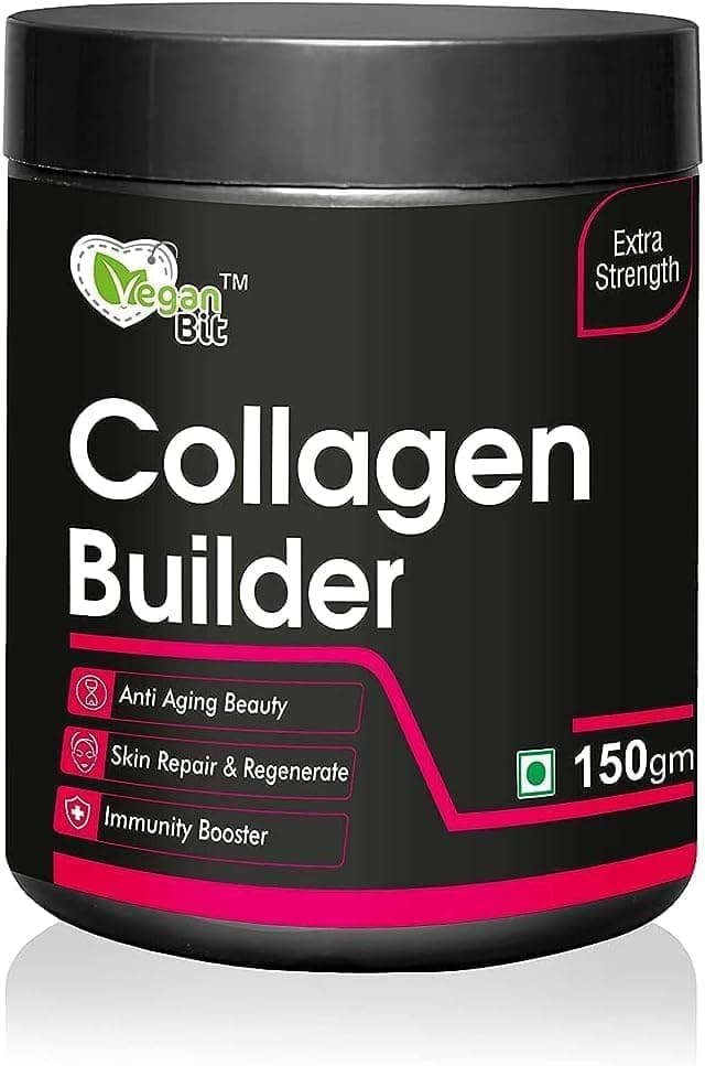 LOJII Plant Based Collagen Builder Powder for Skin Repair & Regeneration, Anti-Aging Beauty & Immunity Booster (with Sea Buckthorn, Accai Berry, Acerola Cherry & More) 150gm, White