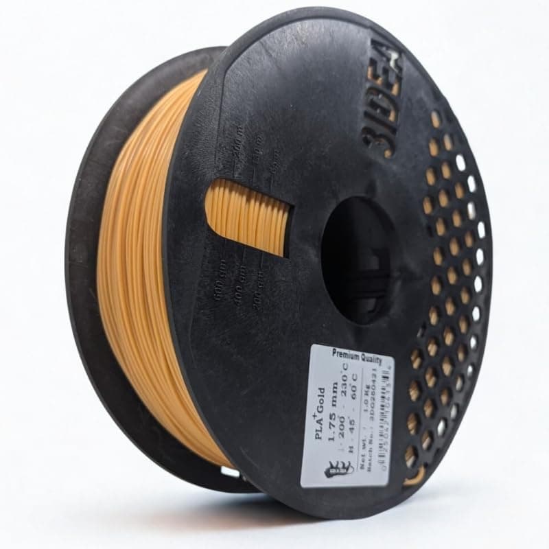 Technology Premium PLA Gold 3D Printer Filament 1.75mm Dimensional Accuracy +/- 0.03mm Net Weight- 1 KG