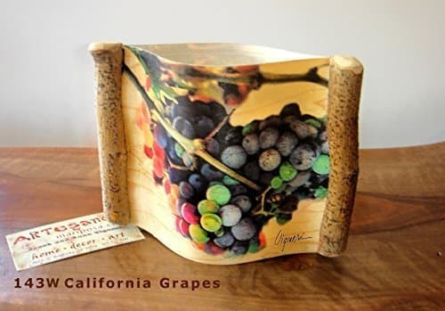 vigneri Candle Opera, Wood Veneer, 5.5' 'x 7.5'' with our ''Rainbow Grapes'' custom image.