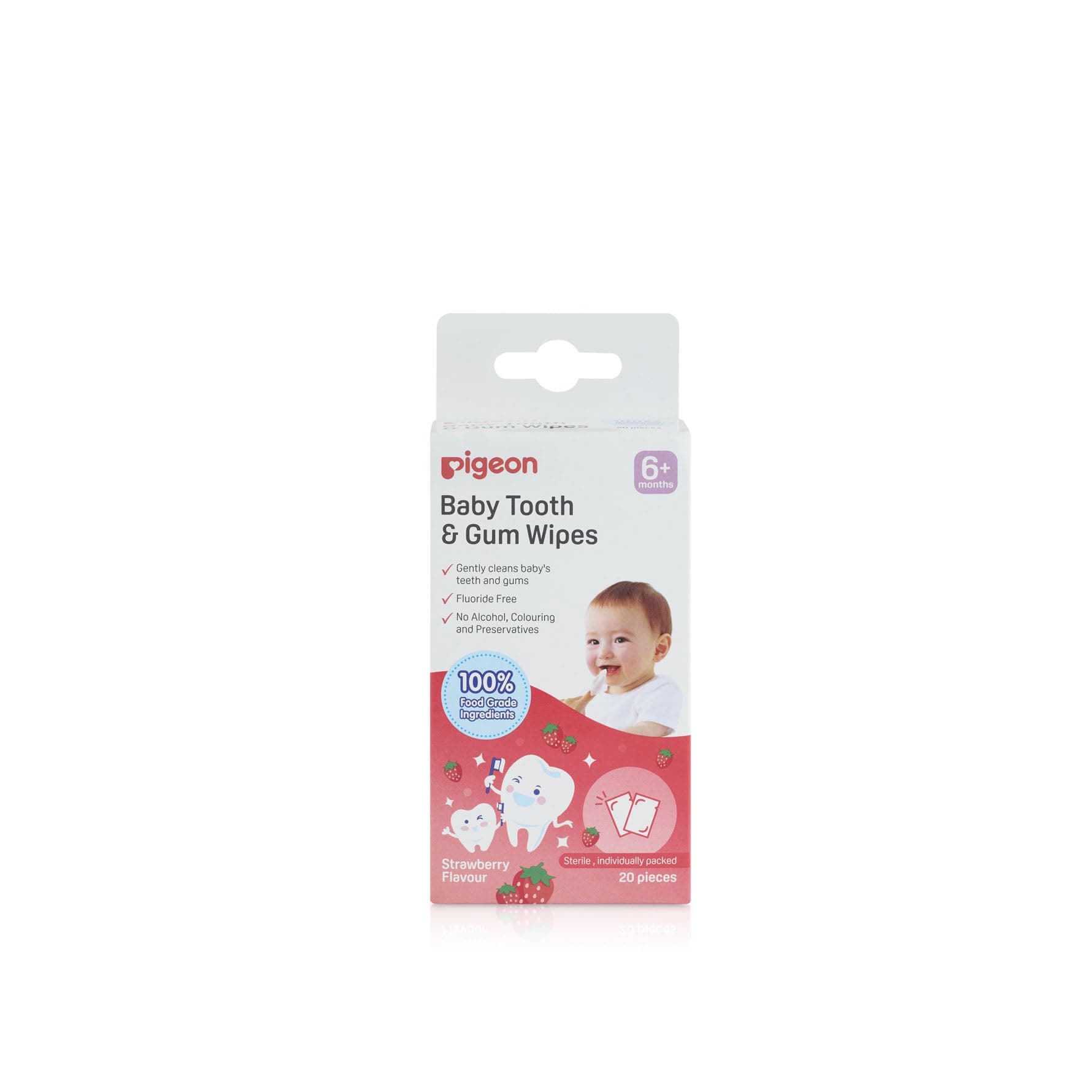 Baby Tooth & Gum Wipes, 20'S (Strawberry)