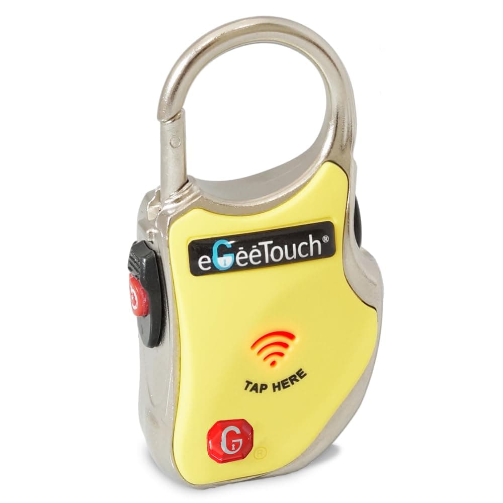 eGeeTouch Smart TSA Travel Lock - Secure & Track Your Luggage, Backpack, Cabinet Anywhere You go. (Single Yellow)