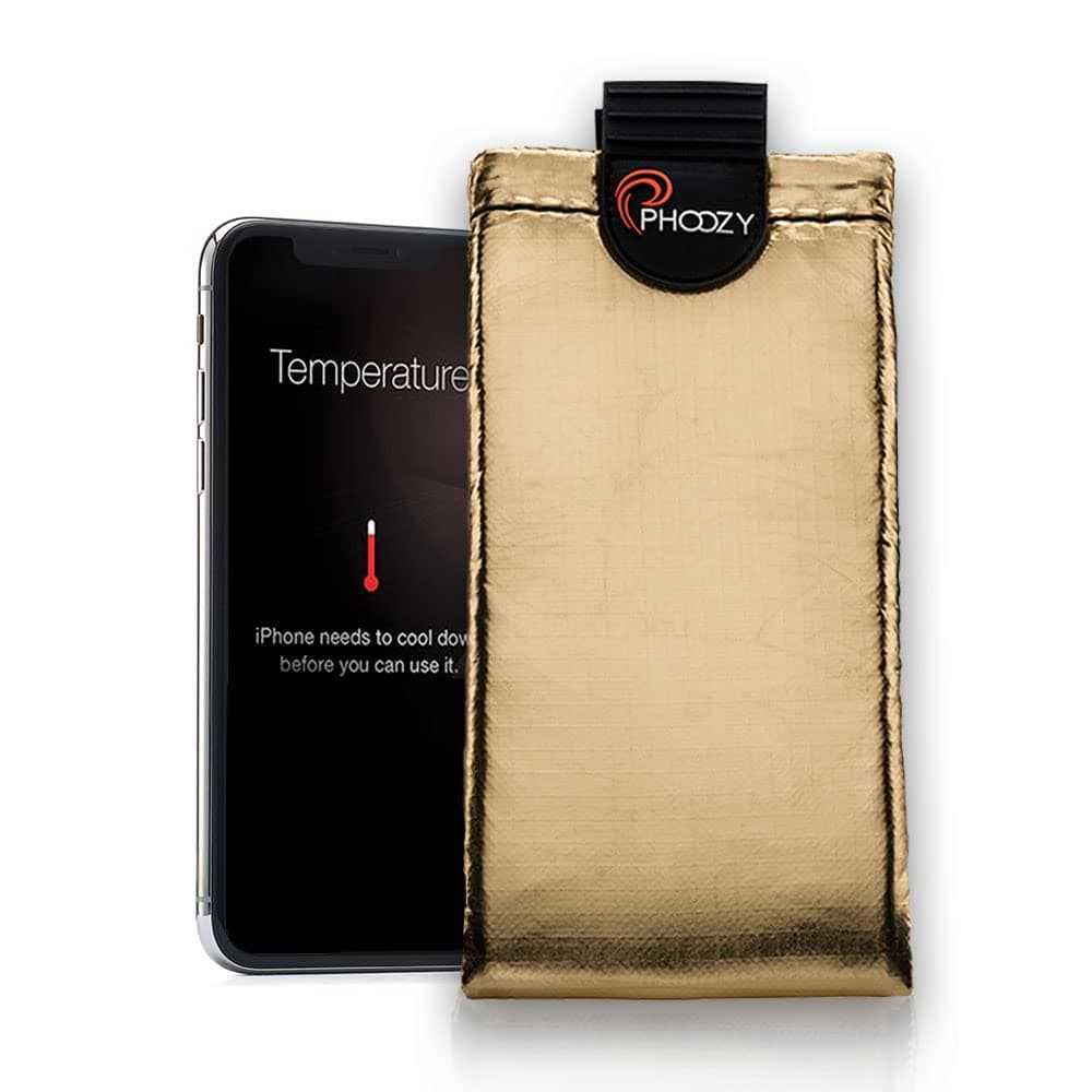PHOOZY XP3 Thermal Phone Case - Helps Protect from Sun/Heat, Extends Battery Life, Floats in Water. For 8+/Xr/Xs Max/11/11 Pro Max, S8+/S9+/S10+ and Similar Phones [Iridium Gold - XL Size]
