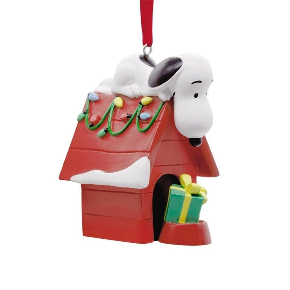 Collectable Peanuts Snoopy on Doghouse Ornament, Snoopy Decoration, Hanging Ornament, Gifts for Christmas, Peanuts Comics