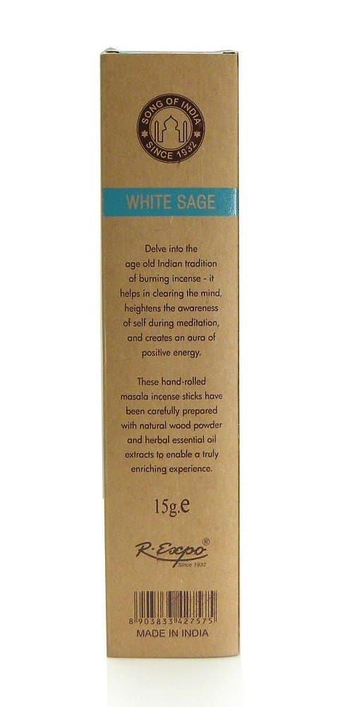 Song of India Organic Goodness Masala Incense/Agarbatti Sticks (Combo) (White Sage)XX-Large