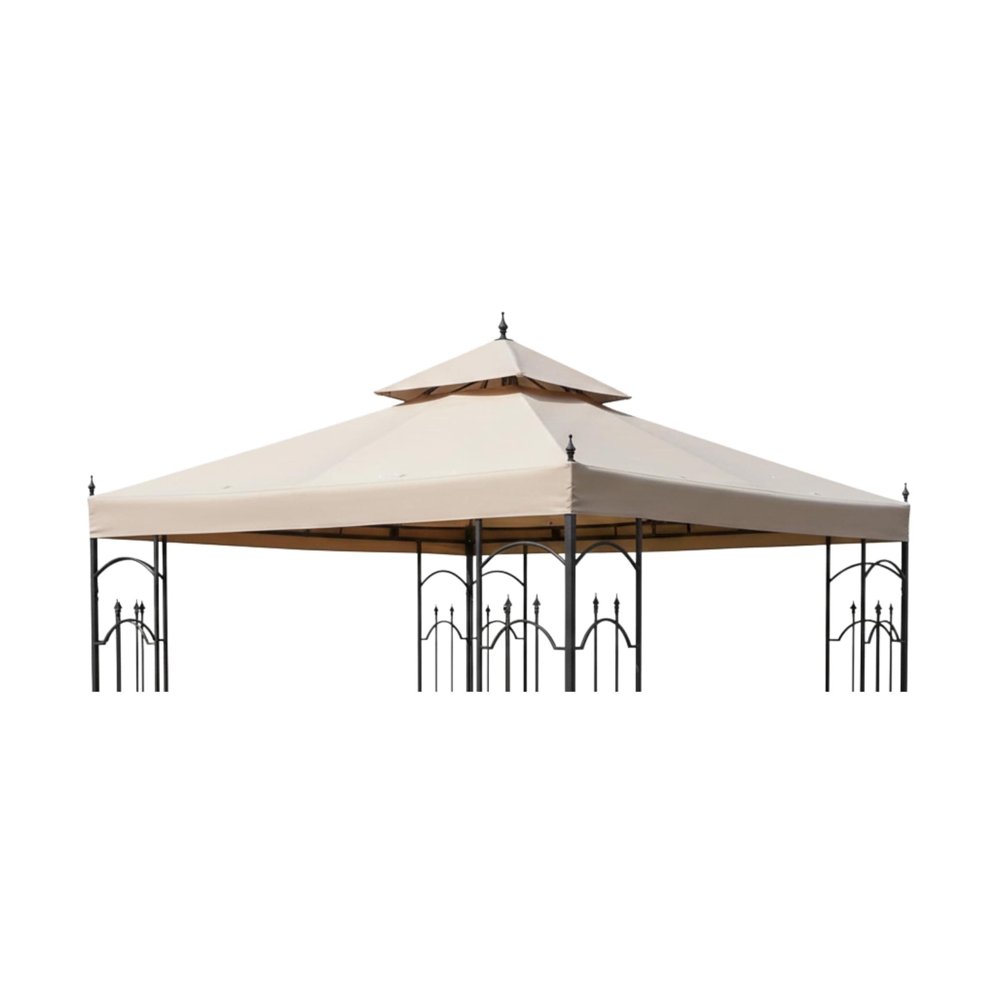 Reinforced RipLock 350 Replacement Canopy Top Cover Compatible with Arrow 10' x 10' Gazebo Models 61821, HD-61821, 618221, 618221-C, GGHL00019 - Beige