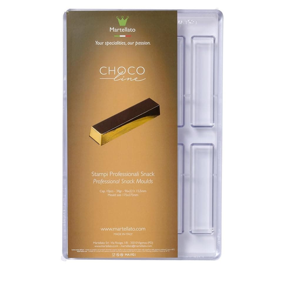 Polycarbonate Chocolate Mold, Rectangle Bar 96mm