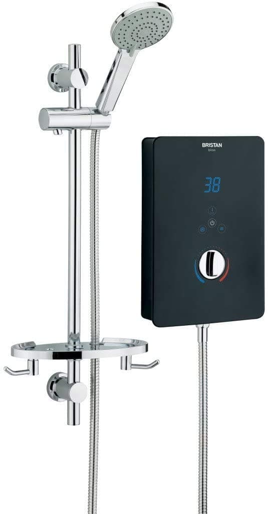 Bristan BL395 B 9.5 kW Bliss 3 Electric Shower - Black/chrome