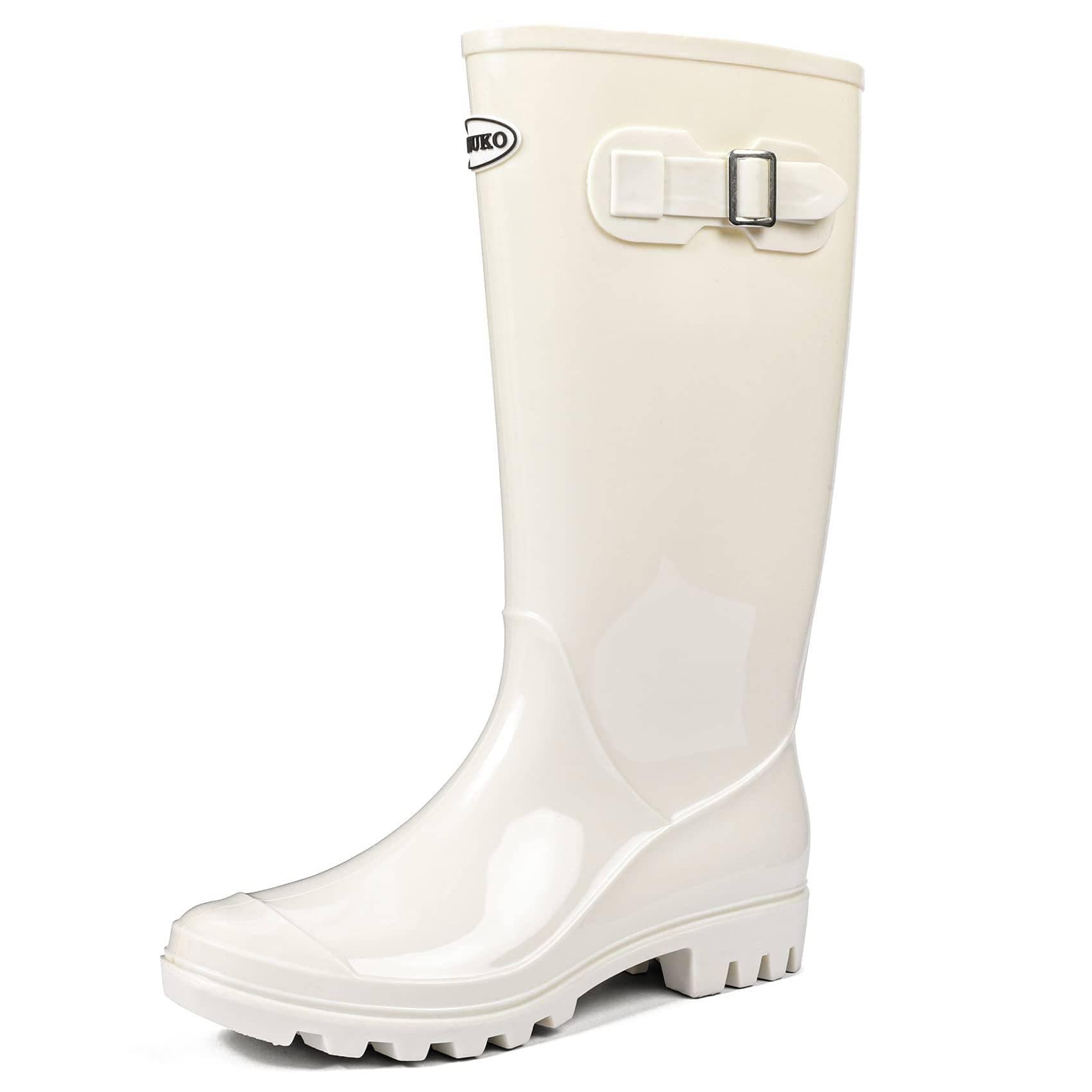 Women's Tall Rain Boots Garden Boots Waterproof Wellington Rubber Boots
