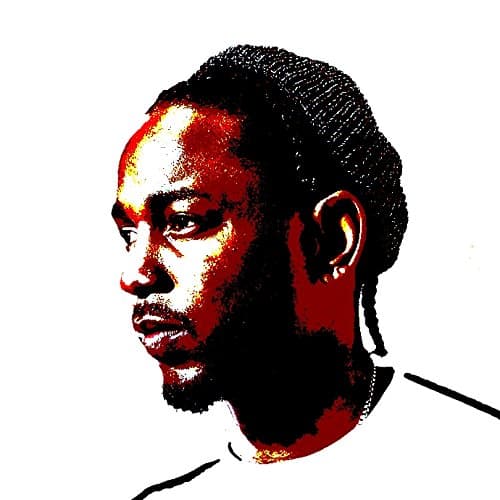 Kendrick Lamar – Framework Modern Hand Painted – Pop Art Effect (Formato 40 x 40 cm)