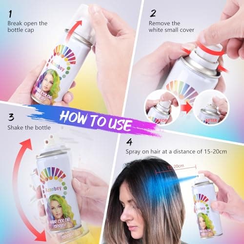 Temporary Hair Color Spray,Temporary Hair Color Wax,Azonbey Kids Hair Wax Dye Pomades Disposable Natural Hair Strong Style Gel Cream Hair Dye-On 1-Day Washable Hair Spray (Light Brown)