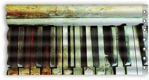 Decorative Charming Music,The piano keyboard image for Polyester Shower Curtain 36" X 72" Inches