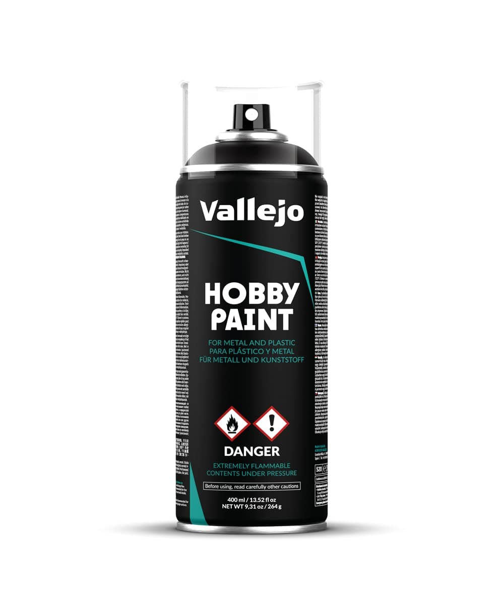 Hobby Paint Spray Basic Primer | Black 400 ml. (13.52 fl.oz.) | Perfect Matt and Self Levelling Finish