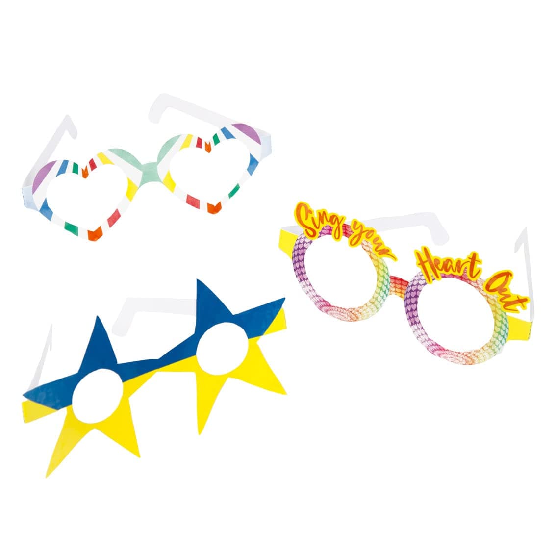 Talking Tables Eurovision Song Contest Paper Party Glasses - Eurovision 2023 Celebrated Themed Decorations - 8 Pack,Mixed Colours,18cmThe Forest Stewardship Council