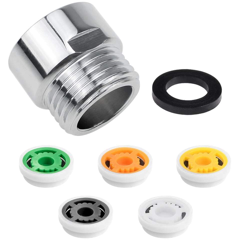 Shower Flow Restrictor Shower Flow Reducer Limiter Set 5 Pack 6, 7, 8, 10, 12 L/min Flow Water Saving Shower Adapters G1/2 Water Saver Tap Filter for Fixed Shower Head and Handheld