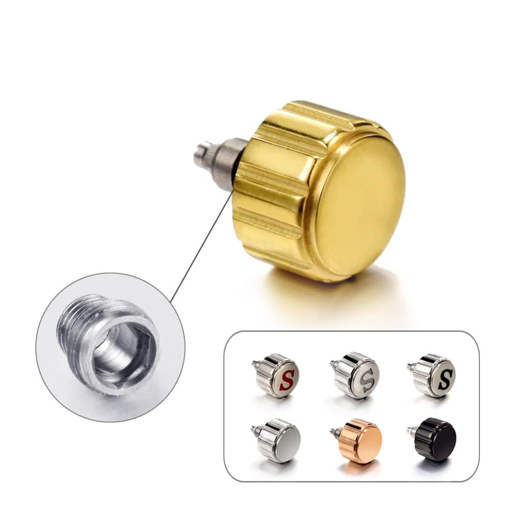 SemduSilver Rose Gold Stainless Steel skx 007 Watch Crown for seioko 007