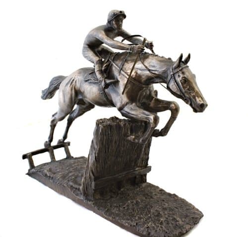 Bronze Race Horse Sculpture At Full Stretch D Geenty