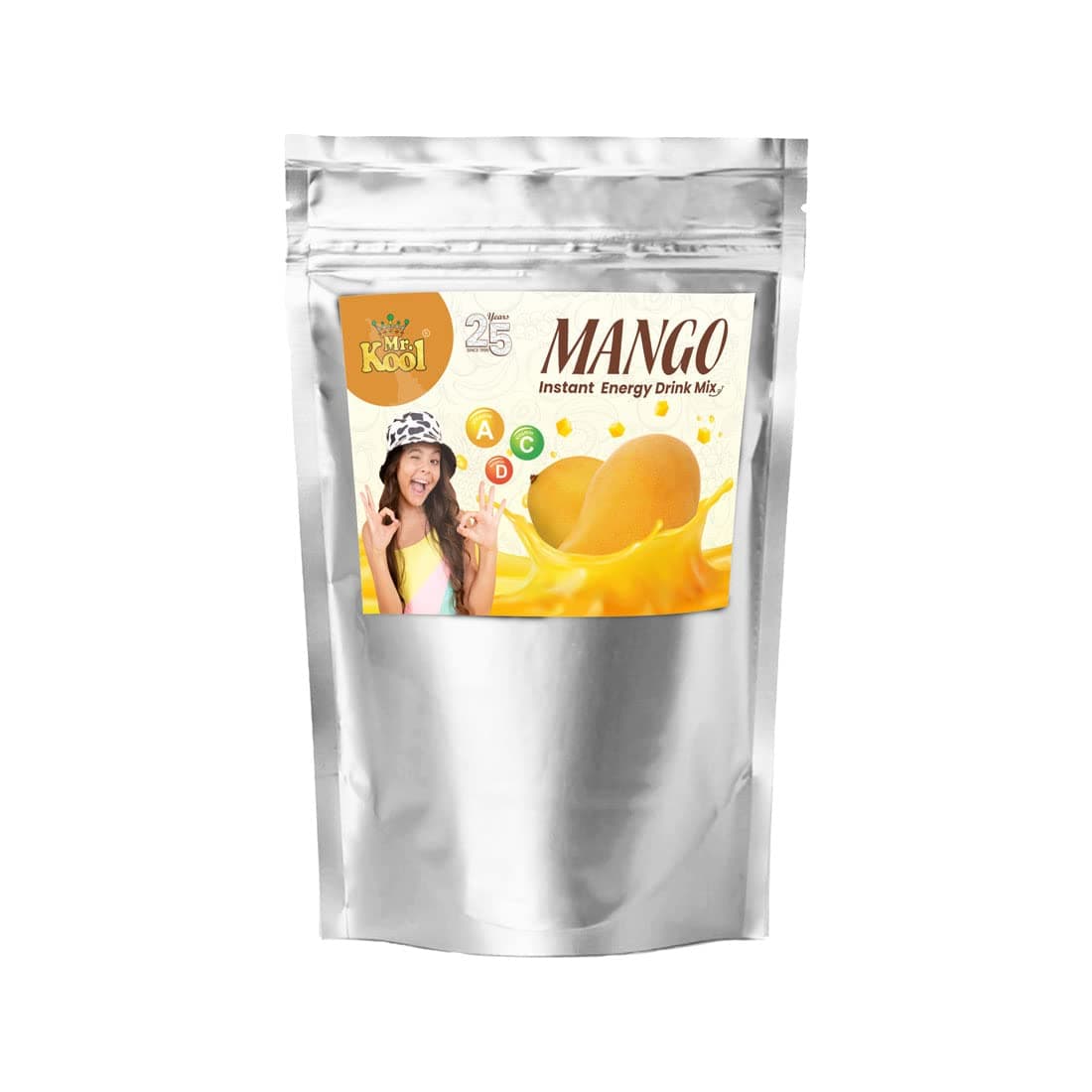 Mr. Kool Instant Drink Powder Mango (400g) Fruit Juice Powder For Energy, Health & Nutritional Easy to Make Refreshing Drink