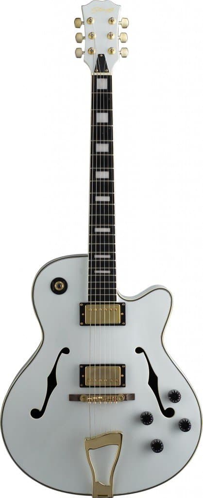 Stagg A300 Jazz Semi-Acoustic Electric Guitar - White