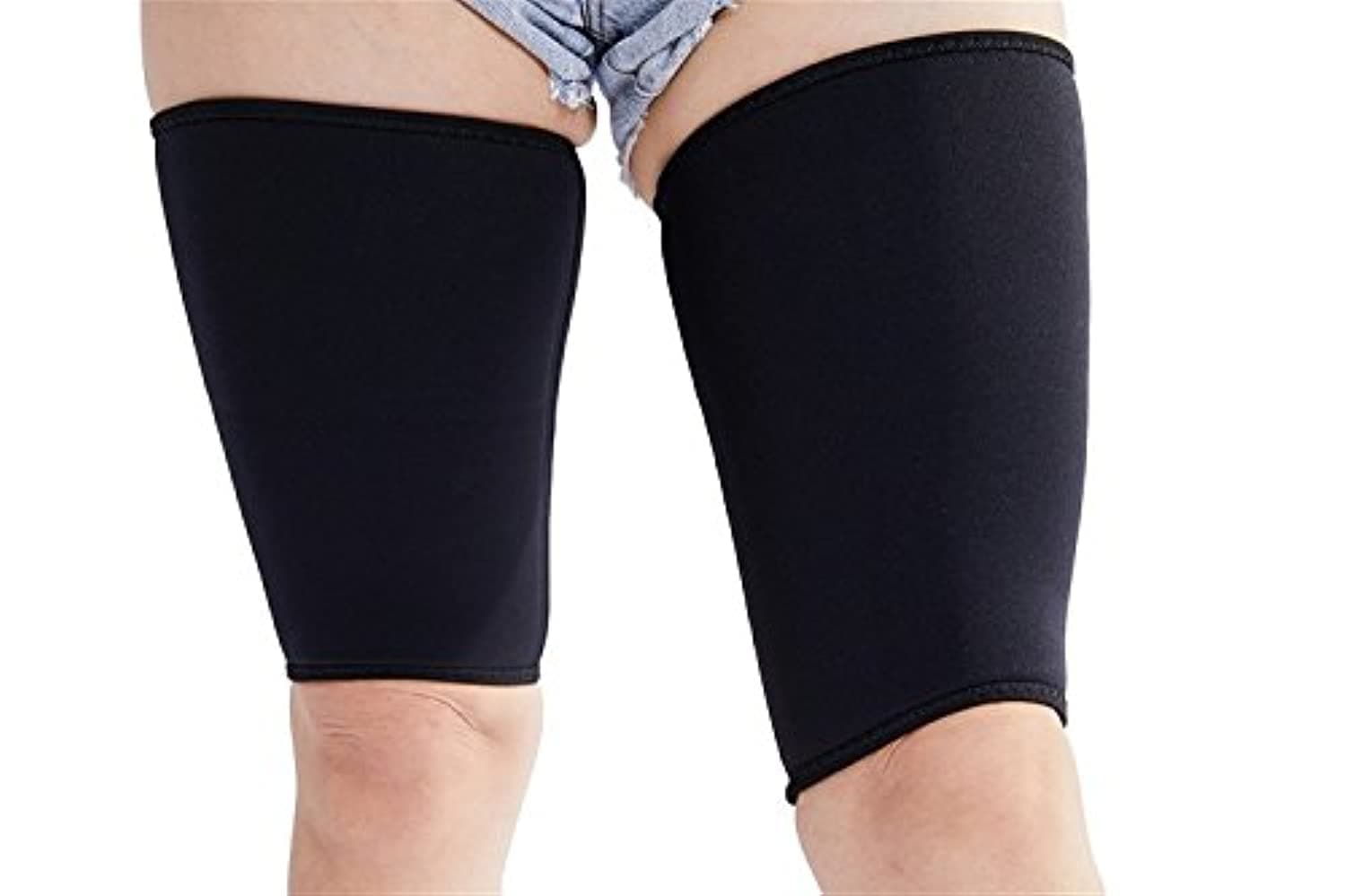 Hot Thermo Thighs Shaper Slimming Compression Leg Wrap Neoprene Sleeve Workout Sweat Sauna Suit for Women Men