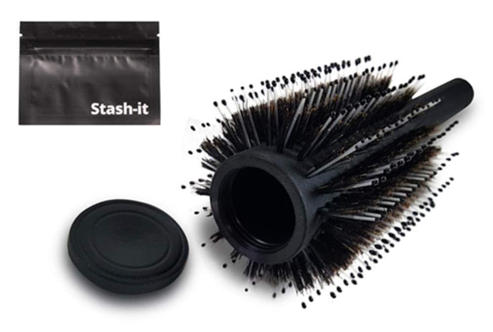 Diversion Safe Hair Brush by Stash-it, Can Safe to Hide Money, Jewelry, or Valuables with Discreet Secret Removable Lid and Bonus Smell Proof Bag