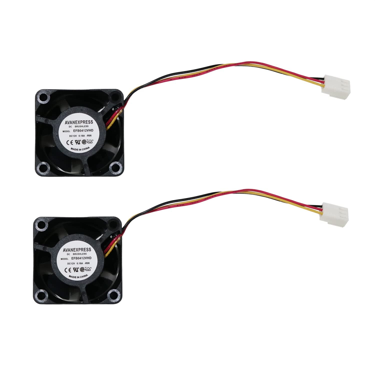 TwinkleBay 40x20mm Cooling Fan, Replacement for Brushless DC EFB0412VHD Cooling Fan High Speed Ball Bearing DC 12V, 40mm x 20mm (Pack of 2)