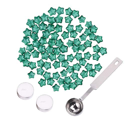 Wax Seal Stamp, Star Wax,Wax Seal Candles for Postage Letter Retro Vintage .150pcs (Peacock Green)