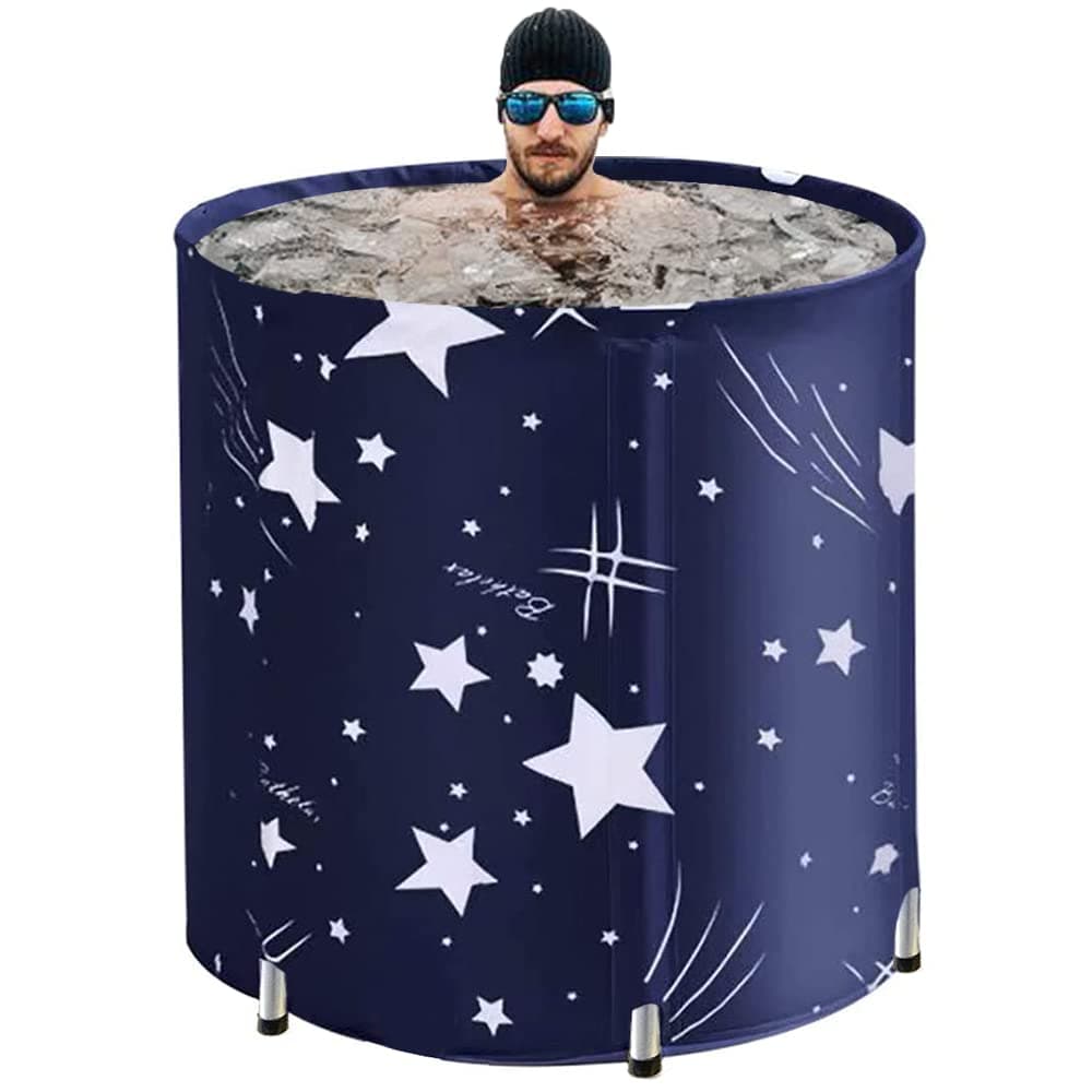 STARBRILLIANT Portable Foldable Bathtub, Separate Family Bathroom SPA Tub, Soaking Standing Bath Tub for Shower Stall, Efficient Taintenance of Temperature, Ideal for Hot Bath Ice Bath