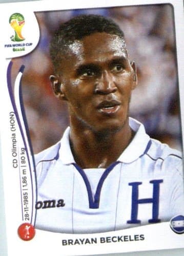 2014 Panini World Cup Soccer Sticker # 400 Brayan Beckeles Team Honduras